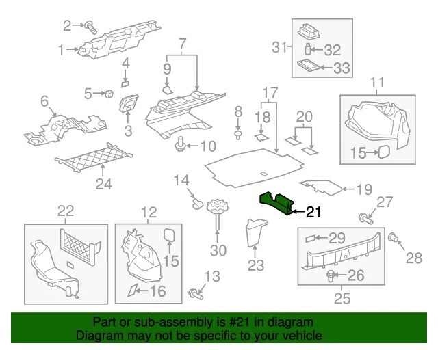 NEW OEM Spare Tire Tool Support Guard RH 6470550070 for Lexus LS460 LS600h 09-17 - Imagem 3 de 4