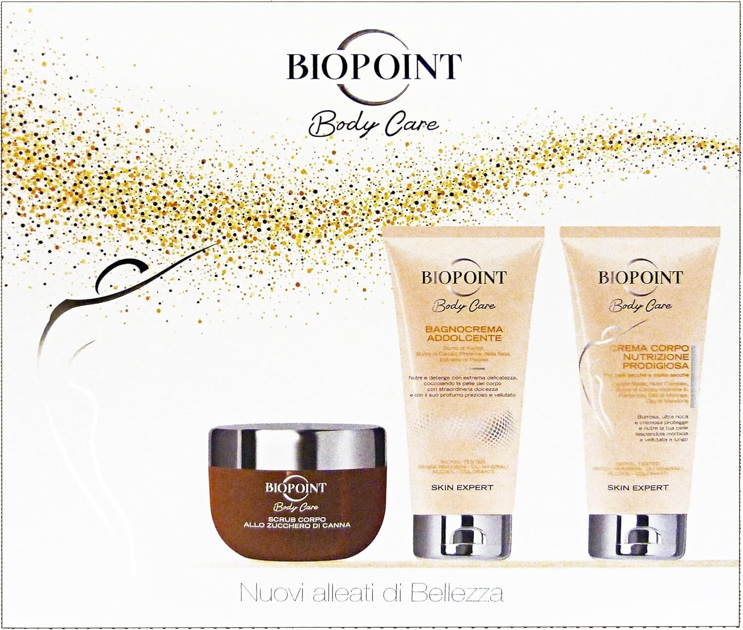 BIOPOINT Body care COFANETTO SET LUXURY Scrub + Lozione Corpo + Bagnoschiuma