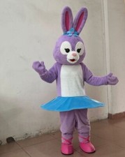 purple rabbit Mascot Costume Suits Cosplay Party Game Dress Outfits Clothing