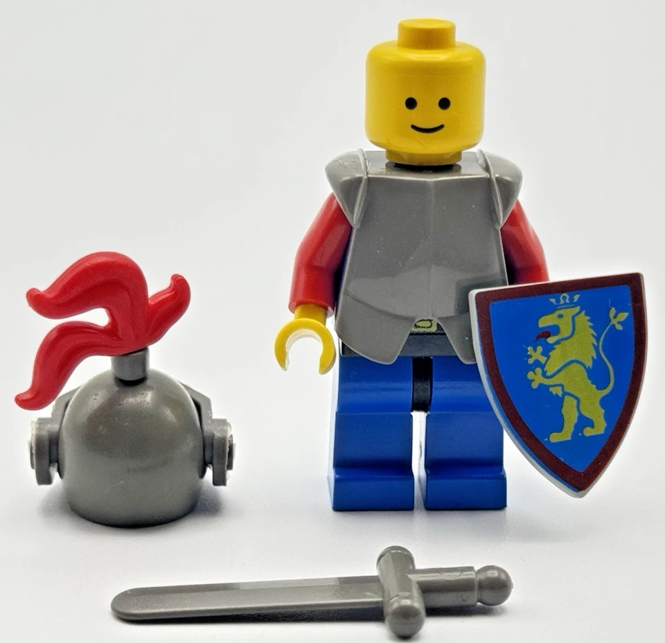 LEGO Minifigura Castillo León Caballeros Pecho Rojo 3 Plumas Pluma cas169 6042 Foto 3 de 3