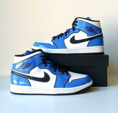 NIKE AIR JORDAN 1 MID SE SIGNAL BLUE UK 9 EUR 44 BRAND NEW WITH BOX | eBay