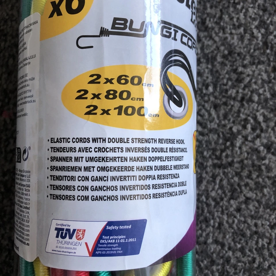 Master Lock 6 Piezas Cables elásticos Tarro Doble Fuerza Gancho Inverso MLK3040E Foto 3 de 4