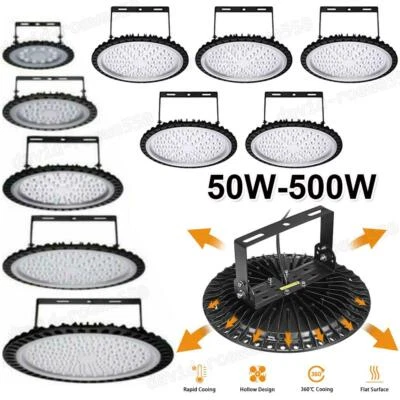1-10Pack 500W 300W 200W 100W 50Watt UFO LED High Bay Light Warehouse Shop Lights