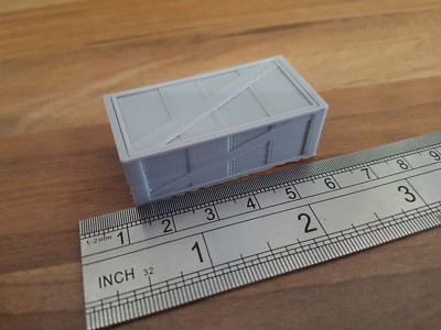 Holzkiste im Maßstab 16mm 3D gedruckt