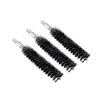 3 X Nylon Bristle Bore Long Brush .40 Caliber 8x32 Thread for Gun Cleaning Rod