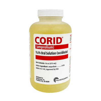 Corid 9.6% Oral Solution Coccidiostat for Calves 16oz