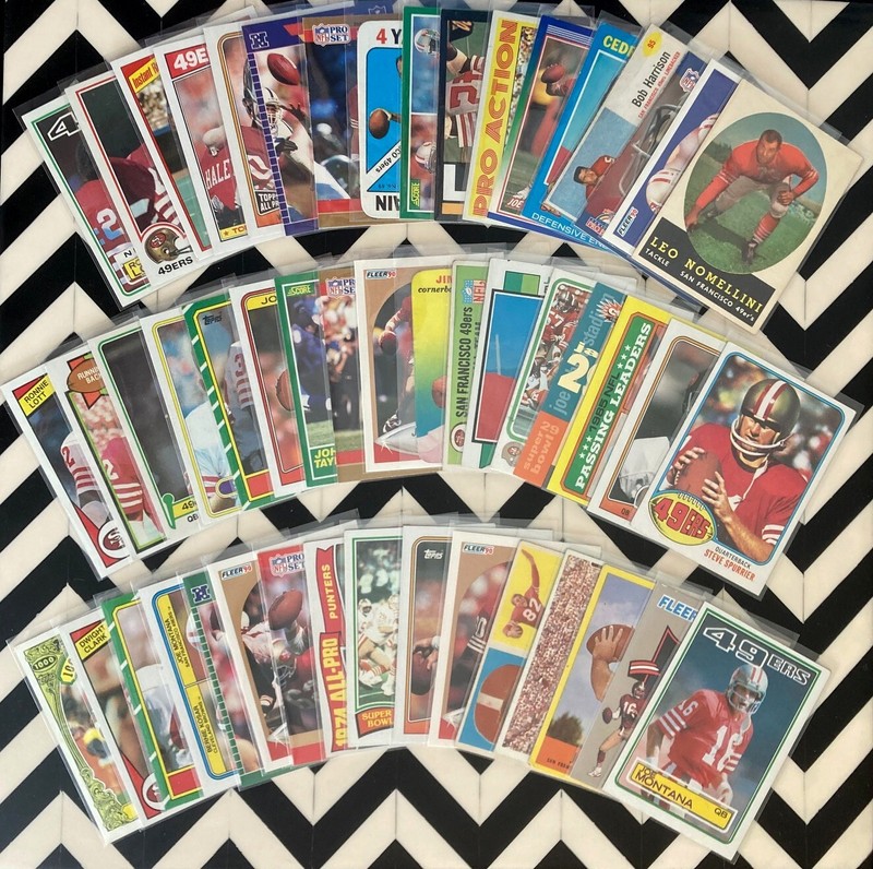49ers Vintage Football 50 Card Lot 5 Decades HOFers RCs Great Shape $100+