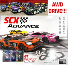 SCX 1/32 ADVANCE 2.0 GT 4X4 World Race Set wireless race set