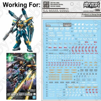 for 1/100 Calamity Full Mechanics D.L Model Water Slide pre-cut Decal Stickers