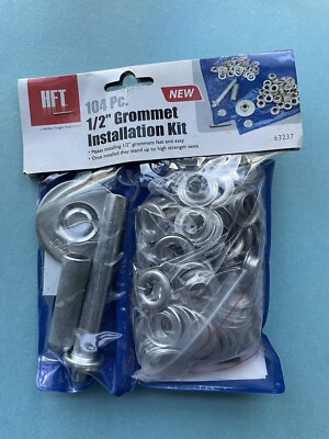 (1) Pkg  1/2'' Steel Grommet Installation Kit 104 Pcs HFT
