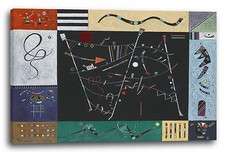 Lein-Wand-Bild Kunstdruck: Wassily Kandinsky - Studie für das Ensemble (1940)