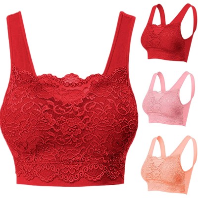 Women  Lace Bra Sports Underwear Flowers Cami Top Sexy 2023 New