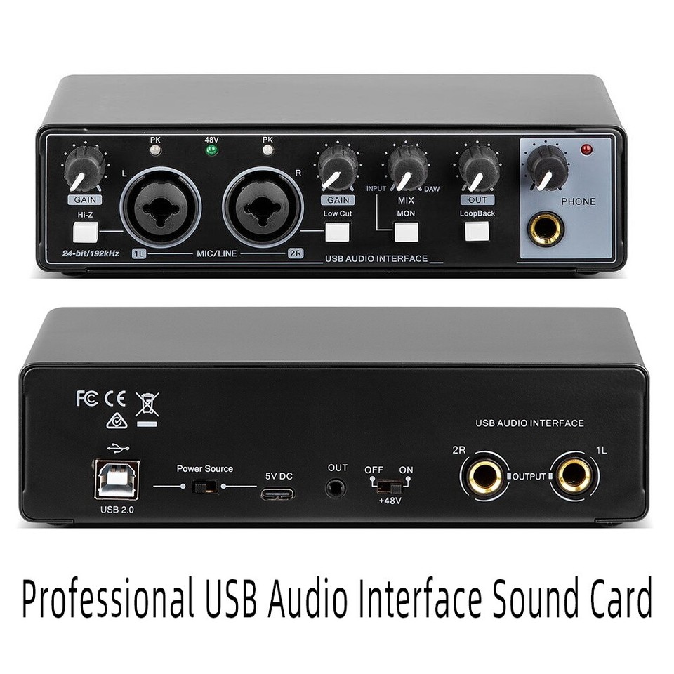 Sound Card Setup Professional Usb Audio Interface Sound Card For Studio Equipment Live ...