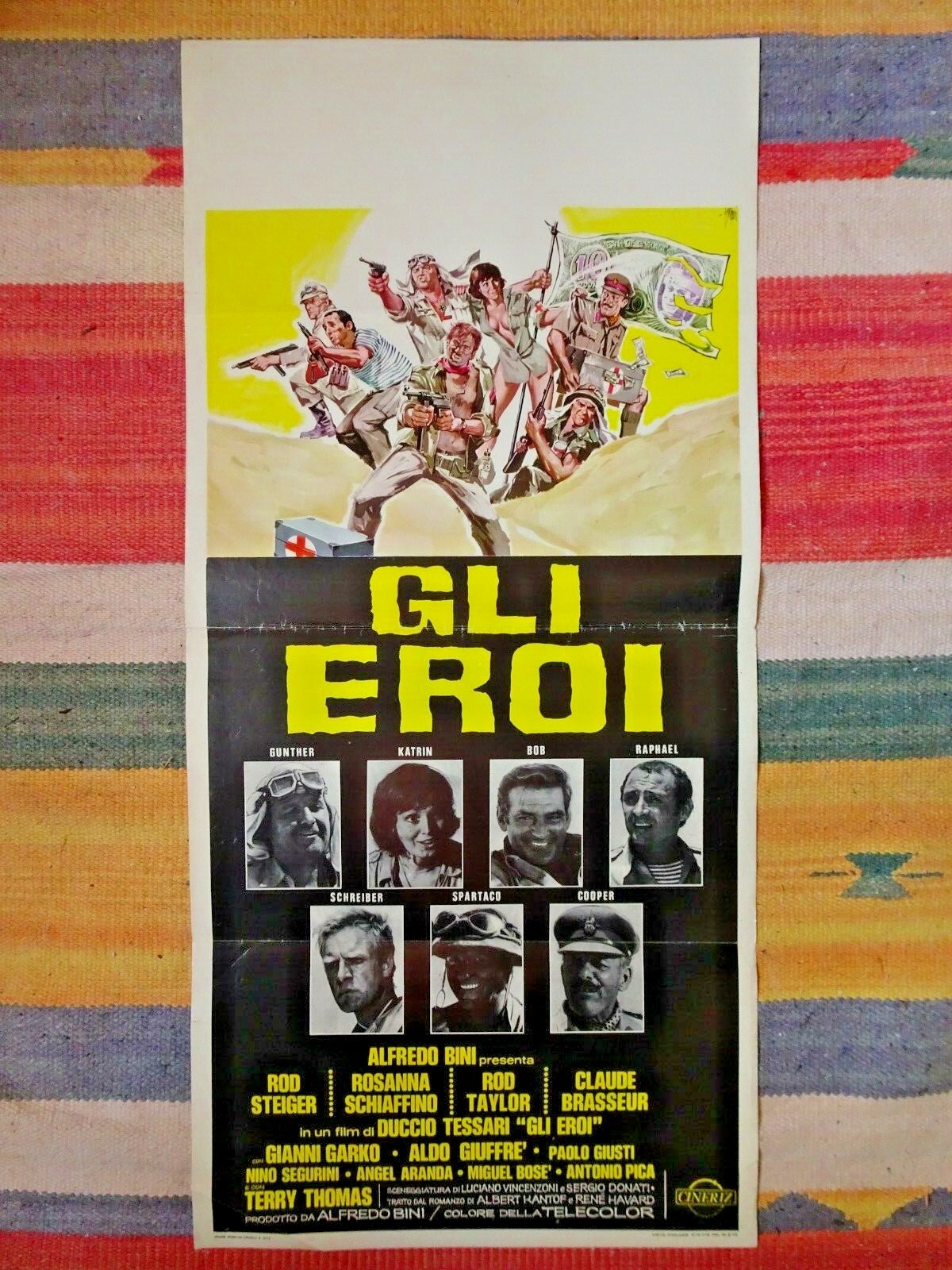 Locandina originale film Gli eroi (1974) - Regia di Duccio Tessari