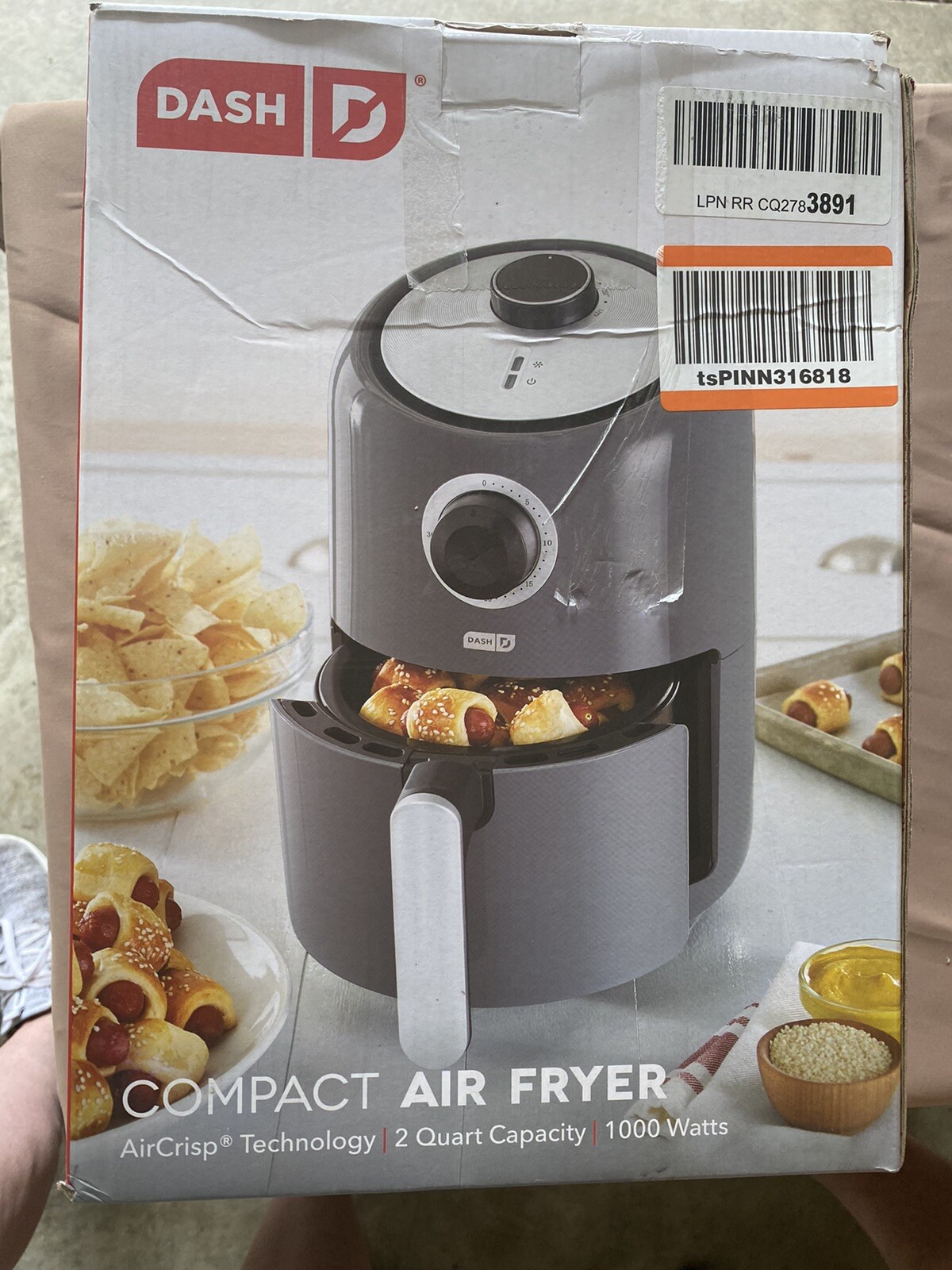 Dash Compact Air Fryer Oven Cooker with Temperature Control Grey
