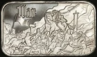 2023 Four Horsemen of Apocalypse War BU 1 oz silver bar