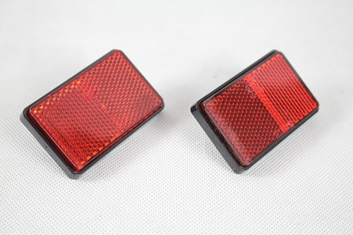 Bolt On Red&Amber Reflector Rectangle Side Marker Universal For Motorcycle ATV - Picture 9 of 12
