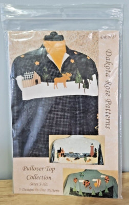 Dakota Rose Patterns Pullover Top Collection Sz S-Xl 3 Designs 