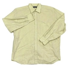 Canali Men's Long Sleeve Button Front Striped Shirt Size 44-17 1/2