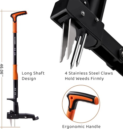 Weed Puller Tool, 46" Stand Up Weed Puller Heavy Duty Garden Tool - Picture 4 of 7