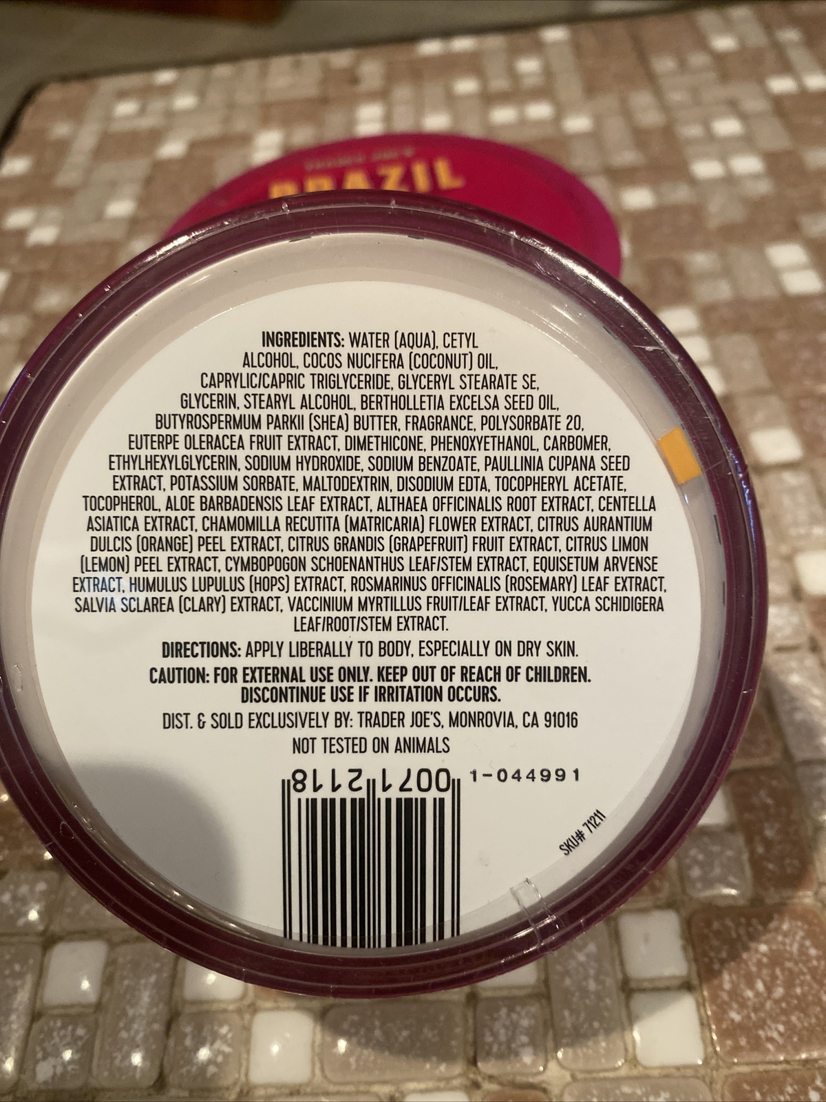 Two (2) Tubs of Trader Joe&rsquo;s Brazil Nut Body Butter.