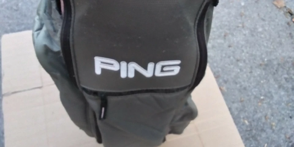 Ping Retro Pink Canvas/ Nylon Cart Golf Bag 7 Way Divider Good - Image 4 of 4