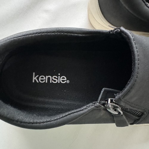 Kensie Soren Loafer Sneaker Women's Size 7.5M Black Side Zip Slip On - Picture 4 of 7