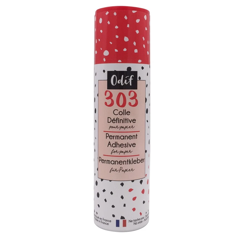 ANTIRUTSCHSPRAY-ODIF-150 ML ODIF Sprühkleber 303 für Papier von Stofftreff Santi®- Permanentkleber- 250ml