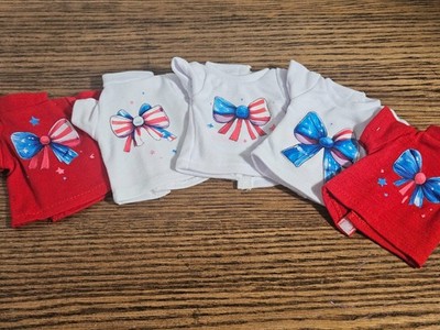 WW One-of-a-Kind~  4th of July, Designed T-Shirts, for 14-14.5'' Dolls