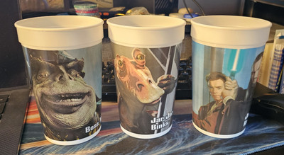 Star Wars Pepsi KFC 1999 Jahr Vintage Rare Cup 3 Stück + Promo Disc