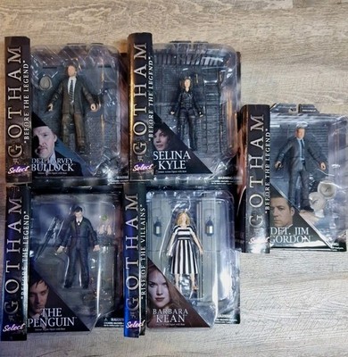 Gotham Select Figuren Set - Barbara Kean Selina Kyle Jim Gordon The Penguin NEU
