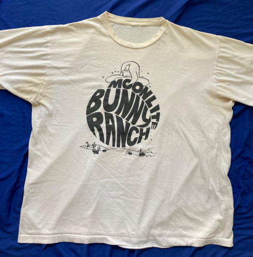 Men's Vintage Moonlite Ranch Bunny Ranch Large Shirt Strip Club Thrashed 23x26