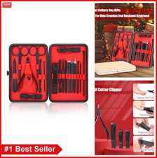 18 Piece Manicure Set Stainless Steel Nail Care Kit Portable Travel Case