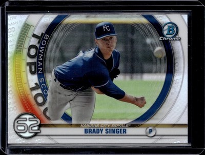 2020 Bowman #BTP-62 Brady Singer Chrome Bowman Scouts Top 100