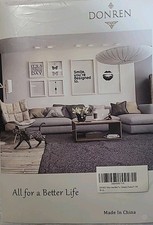 Curtains 2 panels 52"x84" Donren White Linen Back