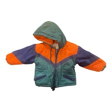 Vintage Boys French Toast Jacket Heavy 12 Month Color Block 90s READ