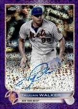 Taijuan Walker 2022 Topps Chrome Veteran Purple Speckle Auto #/299