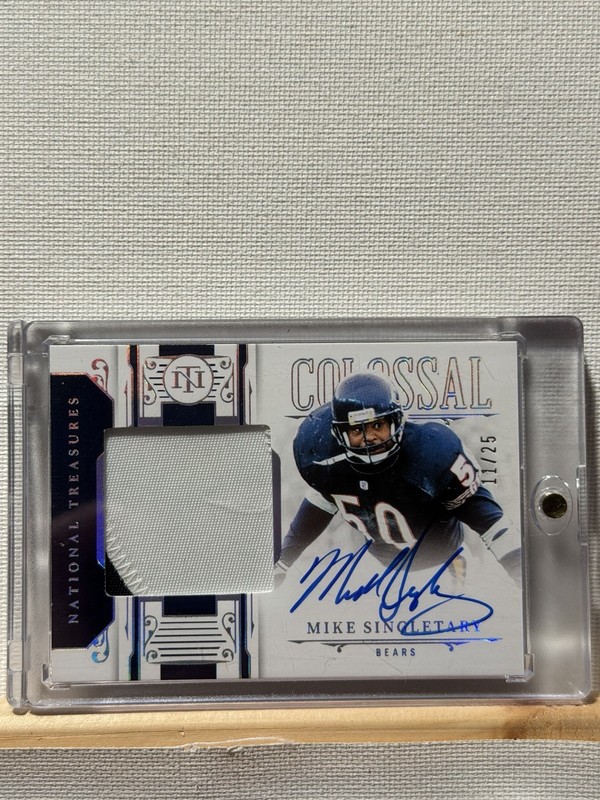 2025 Panini National Treasures Colossal Signatures Autograph Mike Singletary /25