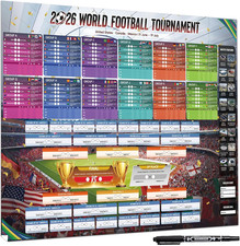 Extra Large World Cup Wall Chart for Party Decorations 2026-100 X 70Cm World Cup