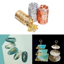 3 Pieces Gold Foil Leaf Flakes for Arts Gilding Crafts Painting Jewel