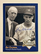 RAY COLEMAN ST. LOUIS BROWNS 2009 AUTOGRAPHED BASEBALL CARD