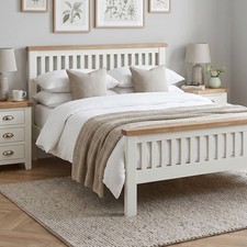 Super King Size 6ft Bed Cheshire White Painted Oak Home Furniture