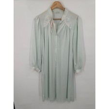 Miss Elaine Vintage Nightgown Womens L Loungewear Relaxation Modest Flowy Satin
