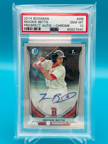 2014 Bowman Chrome Mookie Betts Prospect Autograph #MB PSA 10 GEM MINT