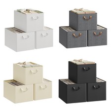 1/3/5/6/10x Foldable Fabric Cube Storage Boxes Collapsible Toys Books Organizer