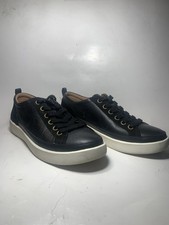 Vionic Black Leather Lace-Up Low Top Sneaker,...