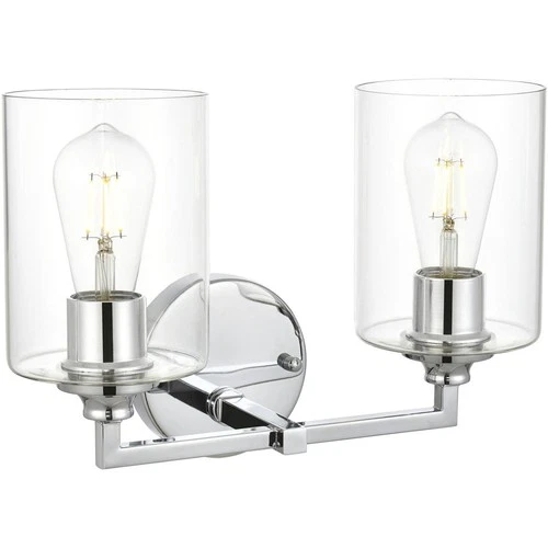 Living District LD7315W14CH Mayson 2 Light 14 inch Chrome Bath Sconce Wall Light - Picture 3 of 6