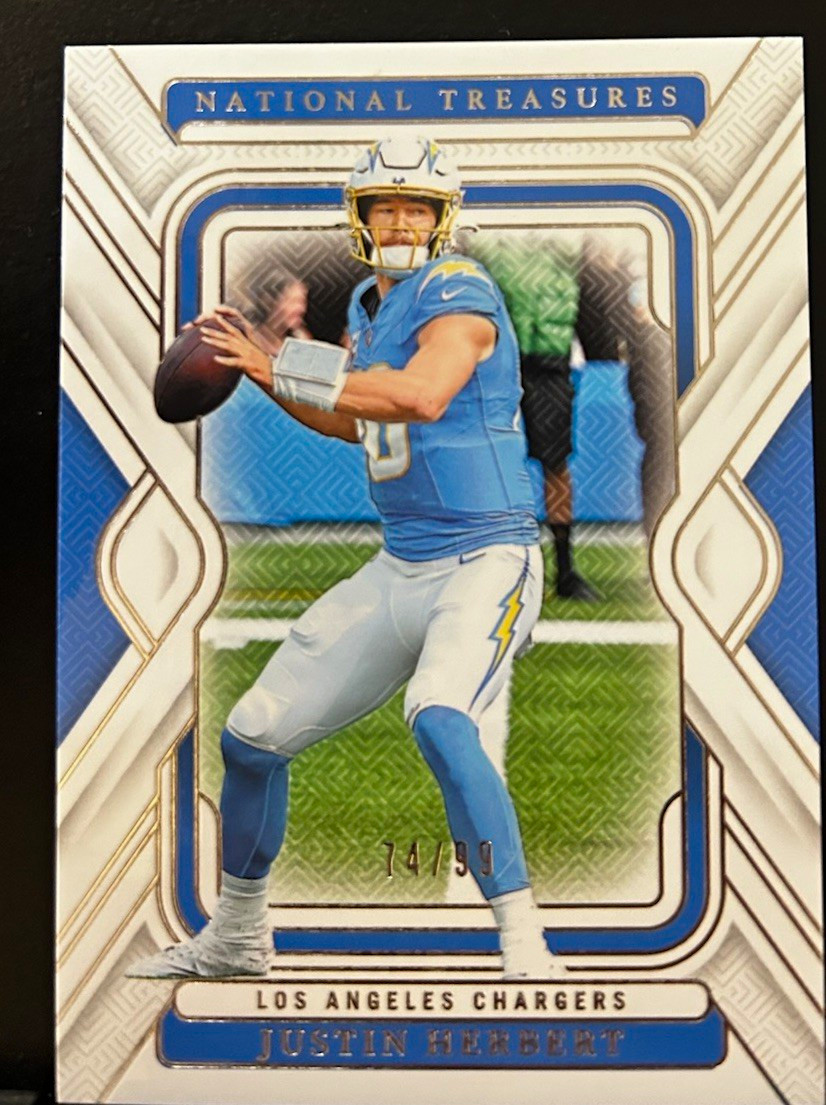 2024 Panini National Treasures Justin Herbert #55 74/99 Chargers SP
