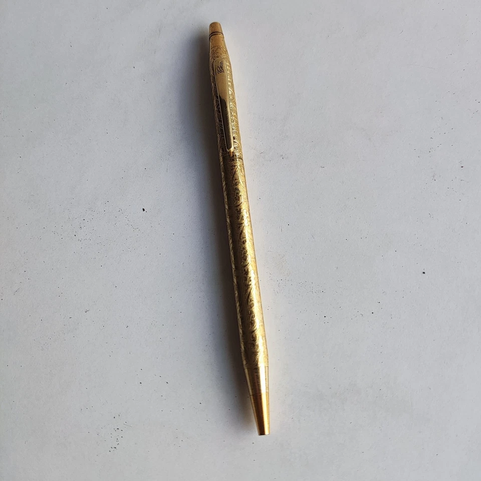 Cross Made In USA Elite Limited Series Century Ballpoint Pen Gold Floral Design - Image 2 of 4