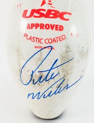 Pete Weber Signed Brunswick Used Bowling Pin W/ COA - JSA
